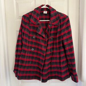 CAbi #3852 Snow Valley Red Plaid Jacket - Size L
